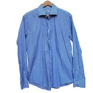 Maurizio Baldassari Brera Blue Check Shirt - Made in Italy - Size L